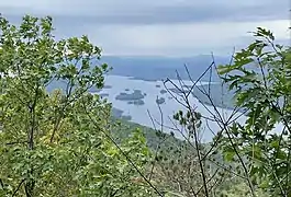 Looking South from near the 2,640 foot summit of Black Mountain