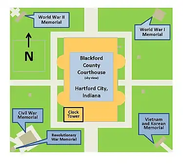 diagram of courthouse grounds