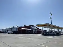 The Shell gas station at the SR 46 and SR 33 intersection marks the location of Blackwells Corner