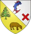 Arms of Saint-André-d'Embrun, France, with a sheep pascuant to sinister