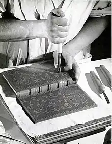 Image 4Example of blind tooling a book binding with exquisite detail (from Bookbinding)