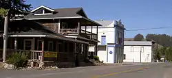 Bloomfield in 2008: Stormy's Restaurant, masonic lodge, and town hall