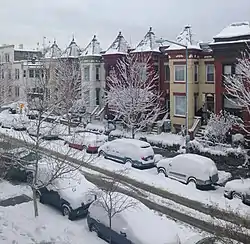 Victorian-style rowhouses in Bloomingdale.