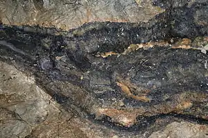 Image 15Exposed Blue John in situ within the Witch's Cave (from Treak Cliff Cavern)