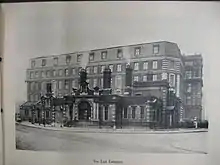 The eastern extension of Blythe House, with the post office in front