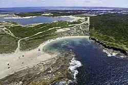 Aerial view of Boat Harbour Beach, looking north