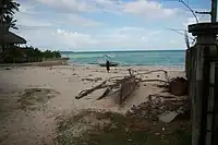 Boat beached in Santa Fe