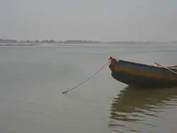 Boat in river Godavari at Kapileswarapuram