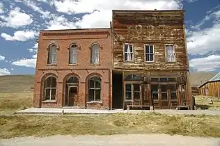 The Bodie Saloon (left) in Bodie, California. Built in c.1892.