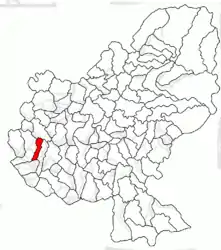 Location in Mureș County