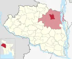 Location of Bogra Sadar