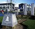 The Hunger Strike memorial, which faces the Free Derry wall.