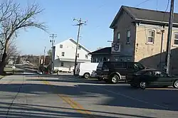 Looking east at downtown Boltonville