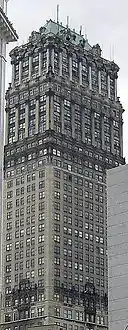 The tower from Woodward Avenue