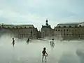 The Miroir d'eau misting