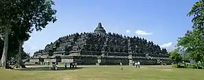 Borobudur, a Buddhist Temple built by Sailendra dynasty, the temple's design in Gupta architecture reflects India's influence on the region.