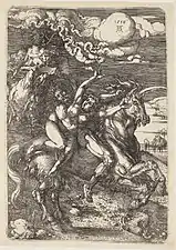 Abduction on a Unicorn, by Albrecht Dürer, 1516