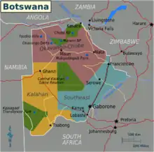 National parks and wildlife reserves of Botswana