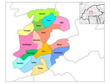 Sourgou Department location in the province