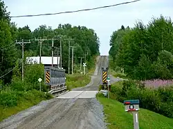 Ontario Northland Railway crossing in Bourkes