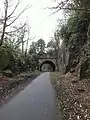 A tunnel to the west of the station.