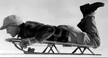 Boy on a Flexible Flyer, 1945