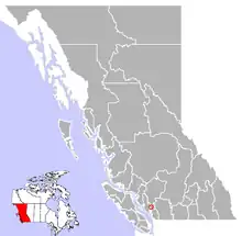 Location of Brackendale in British Columbia