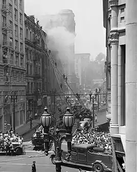 A fire in the building in 1947