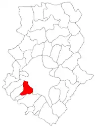 Location in Ilfov County