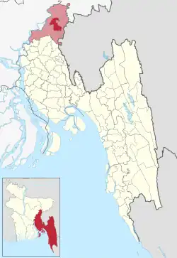 Location of Brahmanbaria Sadar