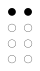 ⠉ (braille pattern dots-14) 