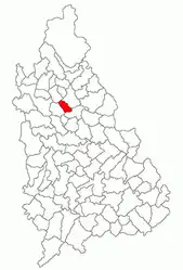 Location in Dâmbovița County