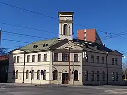 Former horse railway station used in coat of arms