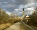 Braunau am Inn.  View from flood dam (20th century) looking towards Braunau.