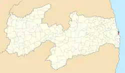 Location of Cabedelo in the state of Paraíba