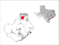 Location of Manvel, Texas