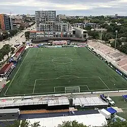 aerial shot of Breese Stevens Field