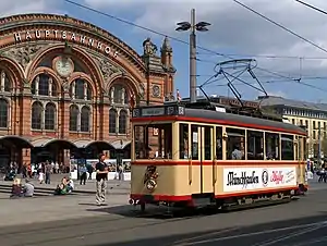 Tram in front of Bremen Hauptbahnhof