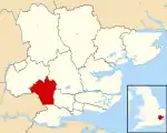 Brentwood shown within Essex