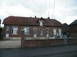 The town hall and school in Breuil