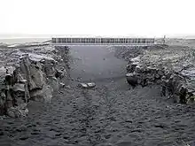 Leif the Lucky Bridge spanning the Álfagjá rift valley