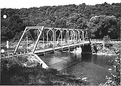 This 1882 bridge over Oil Creek is on the National Register of Historic Places