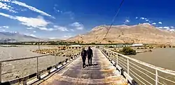 A bridge over the Panj River at Ishkashim