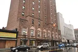 Hotel Beach, a 13-story Art Deco building built downtown in 1927 on Fairfield Avenue