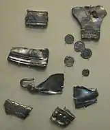 Hack silver, ingots and coins from the Coleraine Hoard