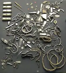 Selection of items from the Cuerdale Hoard