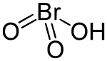 Skeletal model of bromic acid