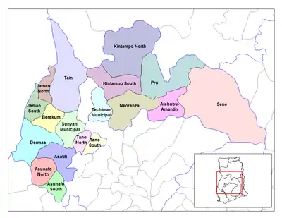 Districts of Brong-Ahafo Region