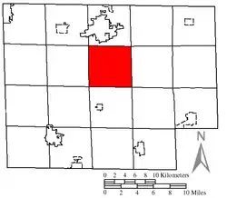 Location of Bronson Township in Huron County