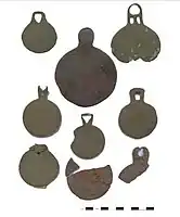 Bronze mirrors Chandmani-Sagil culture, Western Mongolia